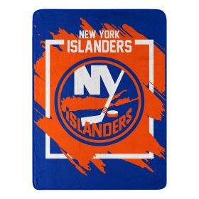Islanders OFFICIAL NHL "Run" Micro Raschel Throw Blanket; 46" x 60"