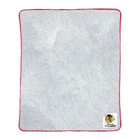 Blackhawks OFFICIAL NHL Two-Tone Sherpa Throw Blanket; 50" x 60"