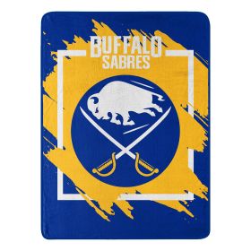 Sabres OFFICIAL NHL "Run" Micro Raschel Throw Blanket; 46" x 60"