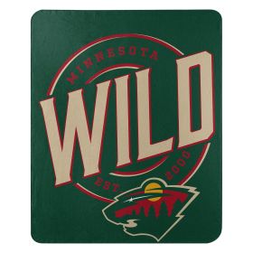 Wild OFFICIAL NHL "Campaign" Fleece Throw Blanket; 50" x 60"