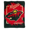 Wild OFFICIAL NHL "Run" Micro Raschel Throw Blanket; 46" x 60"