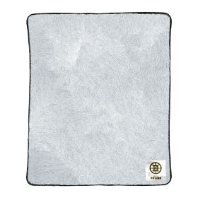 Bruins OFFICIAL NHL Two-Tone Sherpa Throw Blanket; 50" x 60"