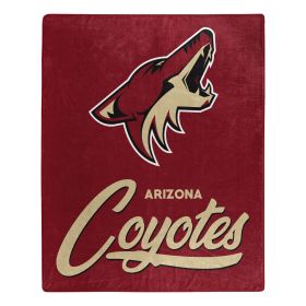 Coyotes OFFICIAL NHL "Signature" Raschel Throw Blanket; 50" x 60"