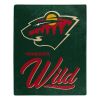 Wild OFFICIAL NHL "Signature" Raschel Throw Blanket; 50" x 60"