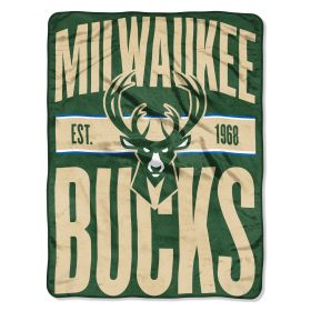 Bucks OFFICIAL NBA Clear Out Micro Raschel Throw Blanket; 46" x 60"