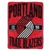 Trailblazers OFFICIAL NBA Dimensional Micro Raschel Throw Blanket; 46" x 60"