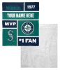 [Personalization Only] OFFICIAL MLB Colorblock Personalized Silk Touch Sherpa Throw Blanket - Mariners