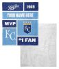 [Personalization Only] OFFICIAL MLB Colorblock Personalized Silk Touch Sherpa Throw Blanket - Royals