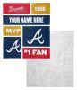 [Personalization Only] OFFICIAL MLB Colorblock Personalized Silk Touch Sherpa Throw Blanket - Braves