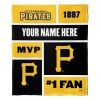 [Personalization Only] OFFICIAL MLB Colorblock Personalized Silk Touch Throw Blanket - Pirates