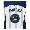 [Personalization Only] OFFICIAL MLB Jersey Personalized Silk Touch Throw Blanket - Brewers
