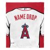 [Personalization Only] OFFICIAL MLB Jersey Personalized Silk Touch Throw Blanket - Angels