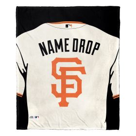 [Personalization Only] OFFICIAL MLB Jersey Personalized Silk Touch Throw Blanket - SF Giants