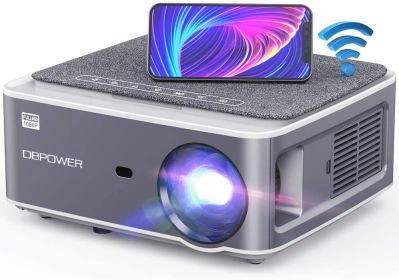 DBPOWER Native 1080P WiFi Projector;  Upgrade 9500L Full HD Outdoor Movie Projector;  Support 4D Keystone Correction;  Zoom;  PPT;  300" Portable