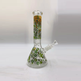 Honeycomb pattern Glass Beaker  Daisy Water Pipes Downstem Perc Dab Rigs Heady Smoking Pipe Oil Rig Bubbler Dry Herb  Accessory