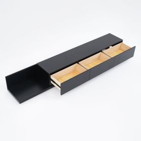 Extendable Floor TV Stand with 3 Drawers(71"-120")