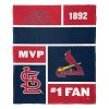 [Personalization Only] OFFICIAL MLB Colorblock Personalized Silk Touch Throw Blanket - Cardinals