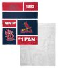 [Personalization Only] OFFICIAL MLB Colorblock Personalized Silk Touch Sherpa Throw Blanket - Cardinals