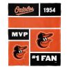 [Personalization Only] OFFICIAL MLB Colorblock Personalized Silk Touch Throw Blanket - Orioles
