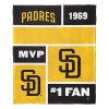 [Personalization Only] OFFICIAL MLB Colorblock Personalized Silk Touch Throw Blanket - Padres