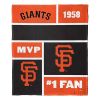 [Personalization Only] OFFICIAL MLB Colorblock Personalized Silk Touch Throw Blanket - SF Giants