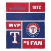 [Personalization Only] OFFICIAL MLB Colorblock Personalized Silk Touch Throw Blanket - Rangers