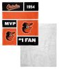 [Personalization Only] OFFICIAL MLB Colorblock Personalized Silk Touch Sherpa Throw Blanket - Orioles