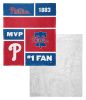 [Personalization Only] OFFICIAL MLB Colorblock Personalized Silk Touch Sherpa Throw Blanket - Phillies