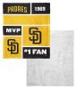 [Personalization Only] OFFICIAL MLB Colorblock Personalized Silk Touch Sherpa Throw Blanket - Padres