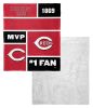 [Personalization Only] OFFICIAL MLB Colorblock Personalized Silk Touch Sherpa Throw Blanket - Reds