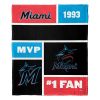 [Personalization Only] OFFICIAL MLB Colorblock Personalized Silk Touch Throw Blanket - Marlins