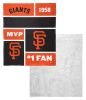 [Personalization Only] OFFICIAL MLB Colorblock Personalized Silk Touch Sherpa Throw Blanket - SF Giants