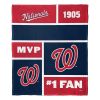 [Personalization Only] OFFICIAL MLB Colorblock Personalized Silk Touch Throw Blanket - Nationals