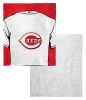 [Personalization Only] OFFICIAL MLB Jersey Personalized Silk Touch Sherpa Throw Blanket - Reds