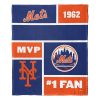 [Personalization Only] OFFICIAL MLB Colorblock Personalized Silk Touch Throw Blanket - Mets