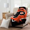 Flyers OFFICIAL NHL "Run" Micro Raschel Throw Blanket; 46" x 60"