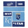 [Personalization Only] OFFICIAL MLB Colorblock Personalized Silk Touch Throw Blanket - Royals