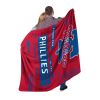 PHILLIES OFFICIAL MLB "Digitize" Raschel Throw Blanket; 60" x 80"
