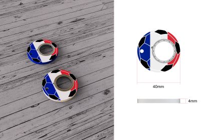 Creative Football World Cup Fidget Spinner Toy Keychain Hand Spinner Anti-Anxiety Toy Relieves Stress Finger Spinner Keychain Bottle Opener Kids (Quantity: 1pc, Style: FR)