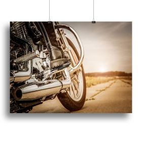 Motorbike Close Up Canvas Print or Poster (Type: Poster Print, size: 24" x 16" / 60cm x 40cm (approx))